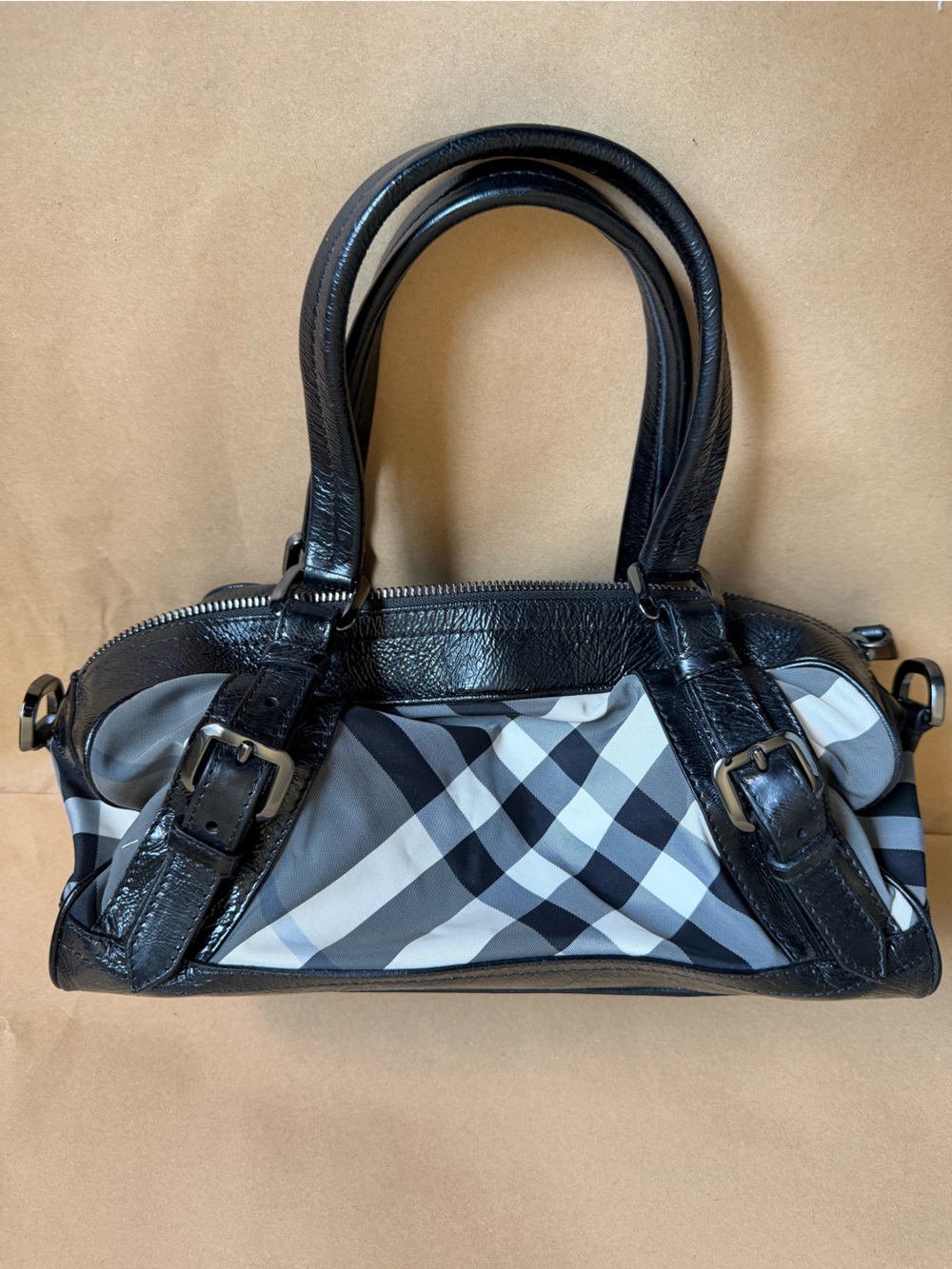Burberry Beat Check Satchel Bag in Small